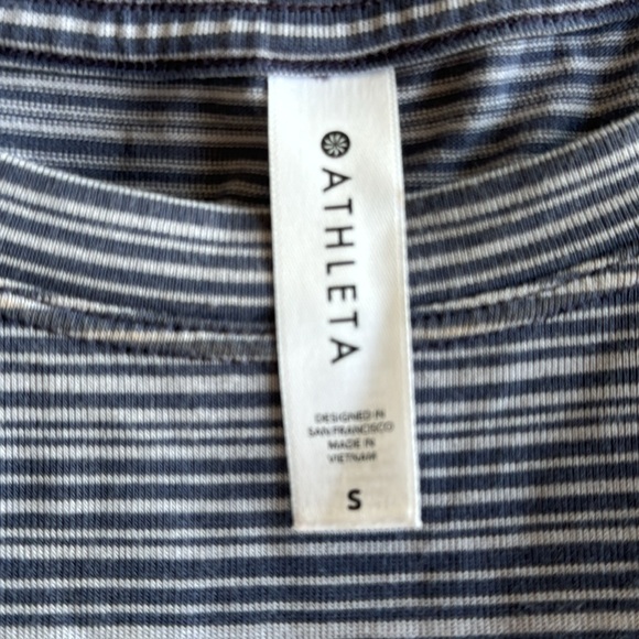 Athleta Cloudlight Striped Muscle Tank Top - Whisper Stripe Medieval, size S - Picture 7 of 8